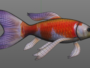koi fish low poly 3D Model