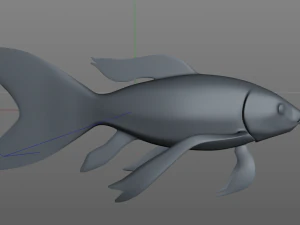 peixe koi baixo poli Modelo 3D