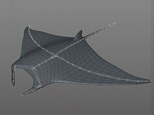 manta ray rigged low poly 3D Model