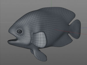 oscar fish low poly 3Dモデル