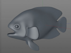 oscar fish low poly 3Dモデル