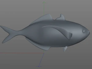 pacific bumper fish low poly 3D Model