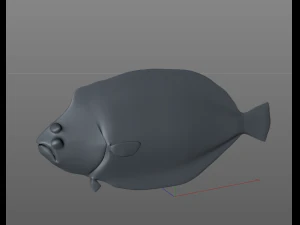 panamic flounder fish low poly 3D Model