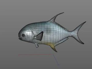 permit fish low poly 3D Model