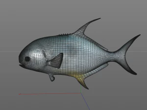 permit fish low poly 3D Model