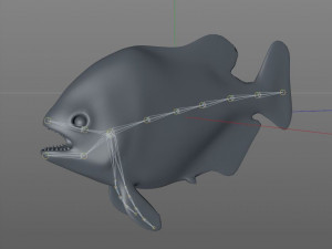 piranha fish low poly Model 3D