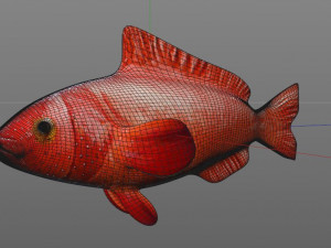 red grouper fish low poly Modelo 3D