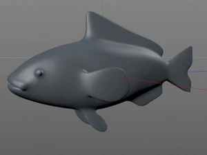 red grouper fish low poly 3D Model