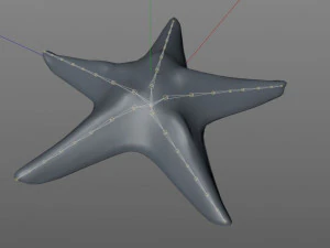 स्टार फिश वी1 रिग्ड लो पॉली 3D मॉडल