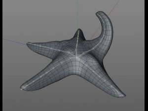 star fish v4 equipado com baixo poli Modelo 3D