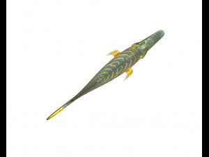 undulate trigger fish low poly Model 3D