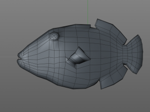 undulate trigger fish low poly Model 3D