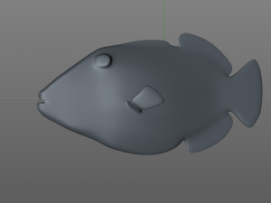 undulate trigger fish low poly Model 3D