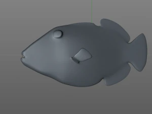 undulate trigger fish low poly 3D Model