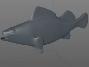 yellow perch fish low poly 3D Model
