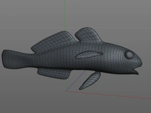 frillfin goby fish low poly 3D Model