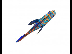 mandarin dragonet goby fish low poly 3D Model