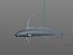 red fire goby fish low poly 3D Model
