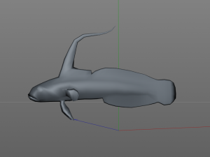 red fire goby fish low poly 3D Model