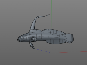 red fire goby fish low poly 3D Model