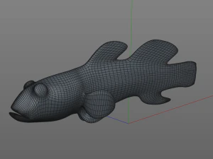 red head goby fish keeper low poly 3D Model