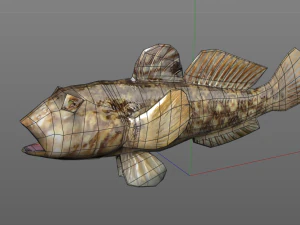 round goby fish low poly 3D Model