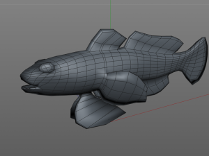 shrimp goby fish low poly Model 3D