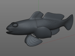 shrimp goby fish low poly Model 3D