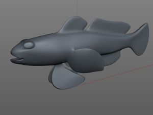 shrimp goby fish low poly Model 3D