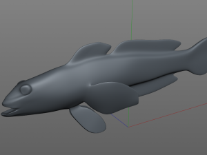 sleeper golden head goby fish low poly 3Dモデル