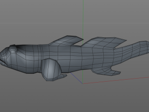 triple tooth goby fish low poly 3D 모델