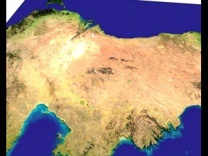 ऑस्ट्रेलिया का 3डी मानचित्र 3D मॉडल