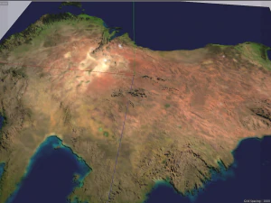 ऑस्ट्रेलिया का 3डी मानचित्र 3D मॉडल