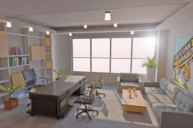 office interior cinema 4d 3D Model .c4d .max .obj .3ds .fbx .stl .blend 