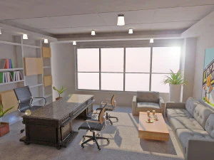 bioskop interior kantor 4d Model 3D
