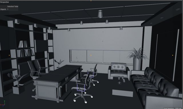 Office Interior Cinema 4d 3D Модель In Офис 3DExport