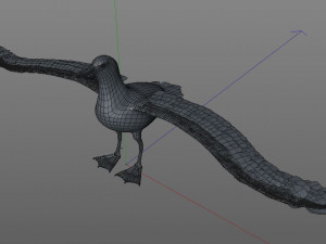 albatross pbr bird rigged low poly 3D Model