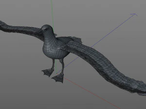 albatross pbr bird rigged low poly 3D Model