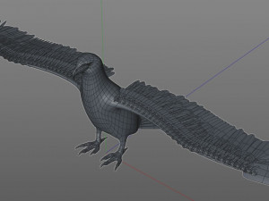 bald eagle pbr bird rigged low poly Modelo 3D
