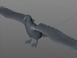 bald eagle pbr bird rigged low poly Modelo 3D