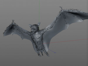 bat pbr bird rigged low poly 3D Model