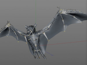 bat pbr bird rigged low poly 3D Model