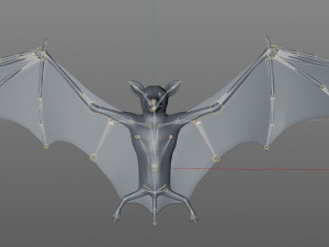 bat pbr bird rigged low poly 3D Model