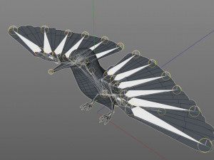 bee eater pbr bird rigged low poly Model 3D