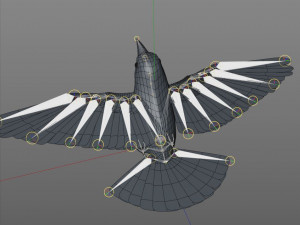bee eater pbr bird rigged low poly Model 3D