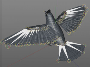 bulbul pbr bird rigged low poly 3D Model