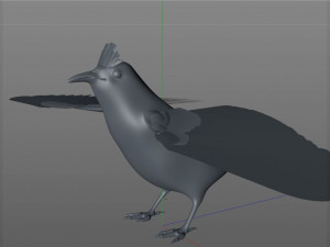 bulbul pbr bird rigged low poly 3D Model