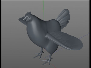 chicken hen pbr bird rigged low poly 3D Model