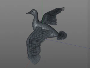 duck pbr bird rigged low poly 3D Model