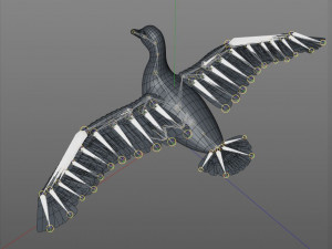 duck pbr bird rigged low poly Model 3D